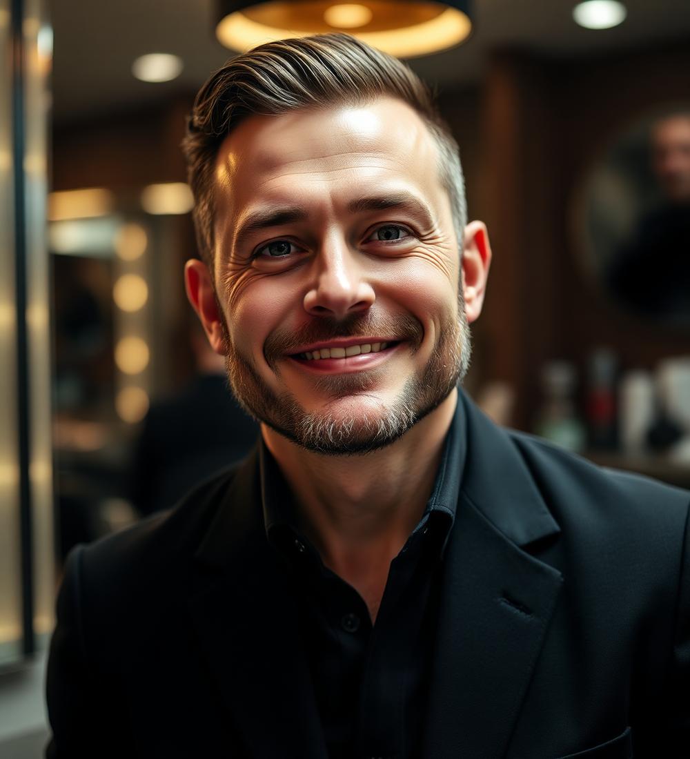 Happy client portrait